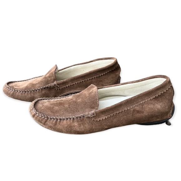 French Sole fs/ny Women’s Stella Suede Brown Moccasin Shoes Sz 39 - Picture 2 of 15